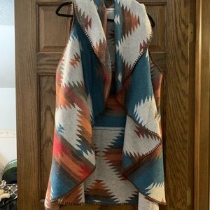 Boho cute long vest NWT.